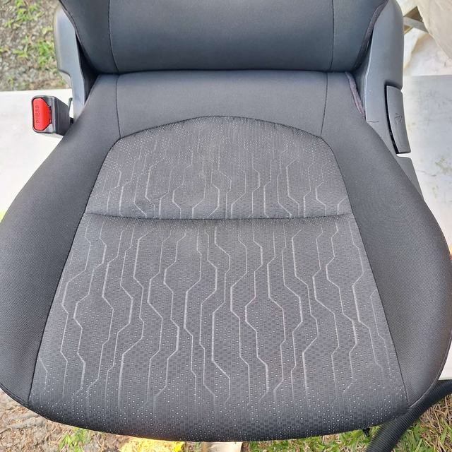 Fabric seat after deep cleaning