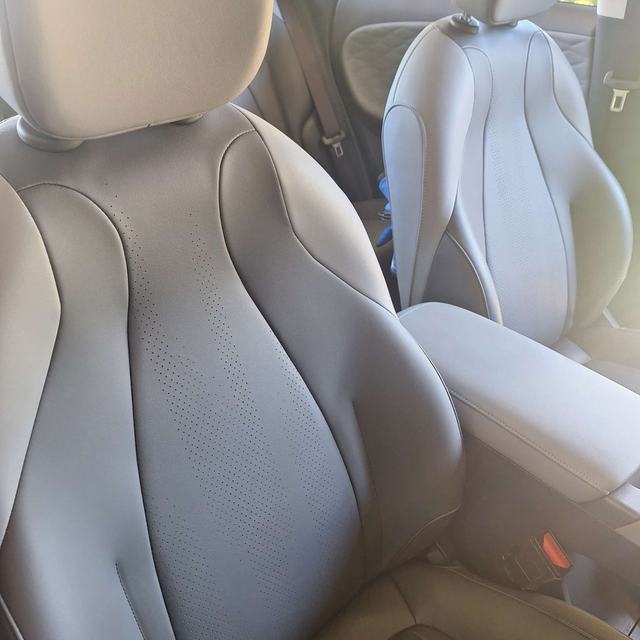 Front seats after interior detailing