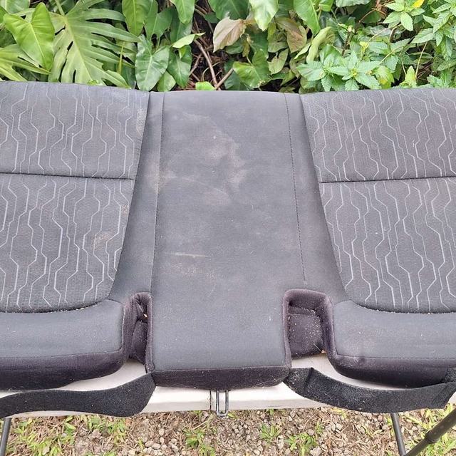Rear bench seat after deep cleaning