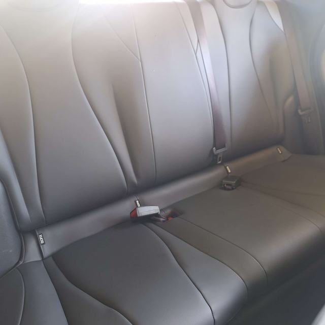 Leather rear seats after detailing